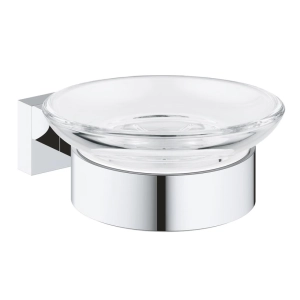 GROHE ESSENTIALS CUBE mydelniczka z uchwytem ścienna chrom