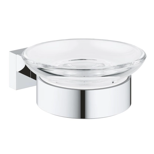 GROHE ESSENTIALS CUBE mydelniczka z uchwytem ścienna chrom