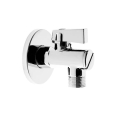FERRO zawór kątowy kulowy z filtrem z rozetą i pokrętłem metalowym 1/2" x 3/4" Z1234KF