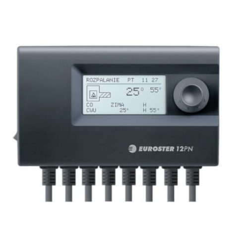 EUROSTER 12PN programowalny sterownik do kotła na paliwo stałe z podajnikiem ślimakowym E12PN