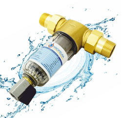 BLUE WATER filtr do wody z zaworem spustowym i wkładem siatkowym 3/4"