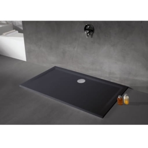SANPLAST B-M/SPACE 75x150x3 brodzik prostokątny z powłoką PRO SAFE, szary łupek 