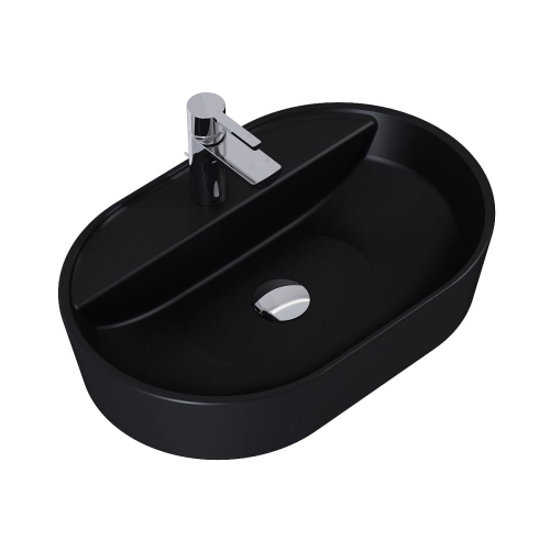 ELITA BABETTE umywalka nablatowa 62 cm, black matt