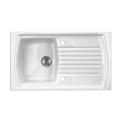 DEANTE LUSITANO zlewozmywak ceramiczny, biały 86 cm