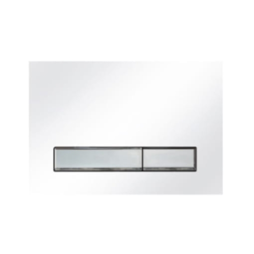 BLUE RAFA M08 GLASS przycisk spłukujący, biały/chrom