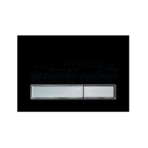 BLUE RAFA M08 GLASS przycisk spłukujący, czarny/chrom