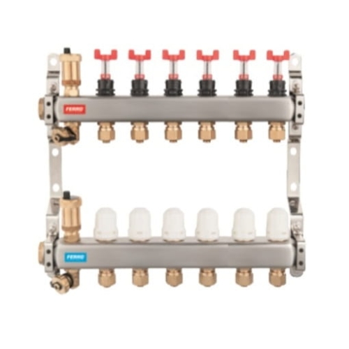 RED INOX rozdzielacz 6-drogowy 1"
