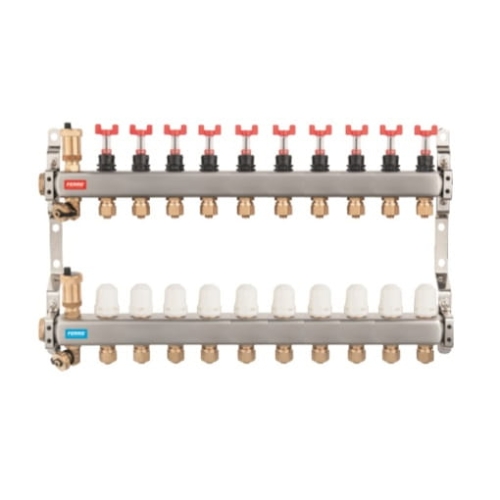 RED INOX rozdzielacz 10-drogowy 1"