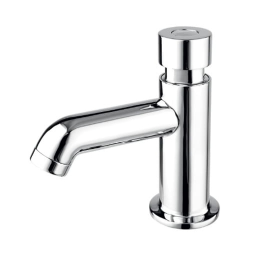 FERRO PRESSTIGE bateria umywalkowa czasowa z regulacją wypływu, chrom