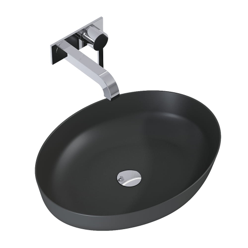 ELITA RIKA umywalka nablatowa 52 cm, anthracite matt