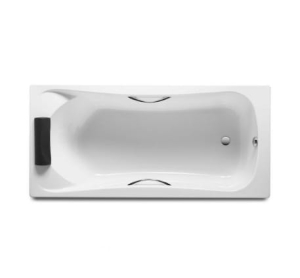 ROCA BECOOL 180x80 wanna prostokątna z uchwytami, biała