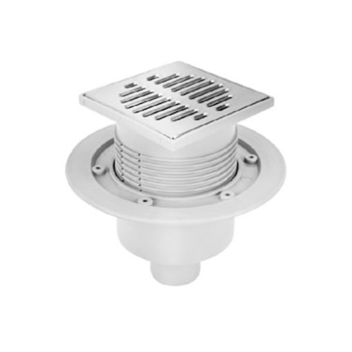 MCALPINE wpust podłogowy pionowy z zaworem zwrotnym 50mm