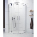 SANPLAST KP4/SPACE 100x100 kabina półokrągła narożna, szkło transparentne W0