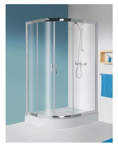 SANPLAST KP4/TX5 100x80 kabina asymetryczna z brodzikiem prawa, szkło transparentne W0
