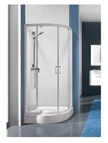 SANPLAST KP2DJ/TX5 90 kabina półokrągła, szkło transparentne W0