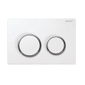 GEBERIT OMEGA 20 przycisk spłukujący, biały/chrom błyszczący