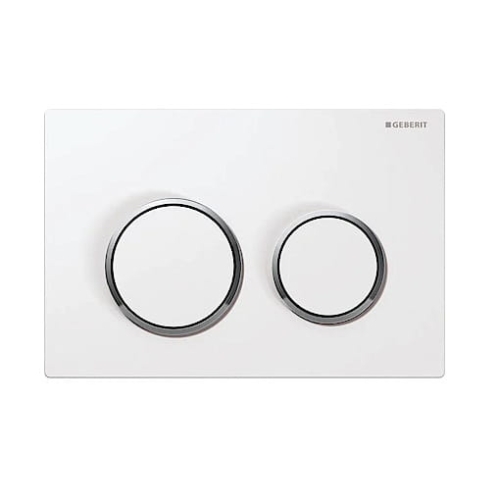 GEBERIT OMEGA 20 przycisk spłukujący, biały/chrom błyszczący