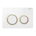 GEBERIT OMEGA 20 przycisk spłukujący, biały/złoty