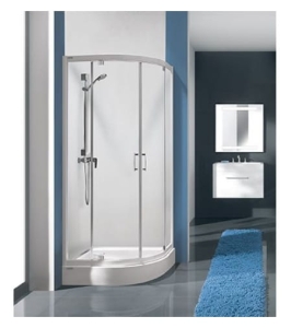 SANPLAST TX5 80 kabina półokrągła, szkło transparentne W0