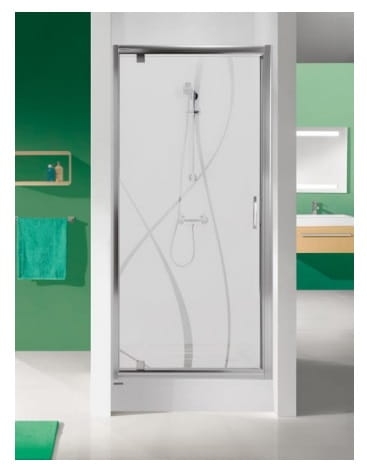 SANPLAST DJ/TX5 80 drzwi skrzydłowe, szkło sitodruk W15