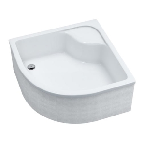SCHEDPOL DANTE 80x80x41 brodzik półokrągły z siedziskiem