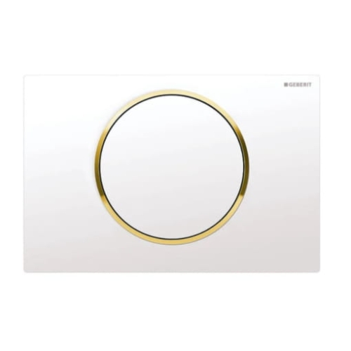 GEBERIT SIGMA 10 przycisk spłukujący, biały/złoty