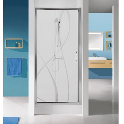 SANPLAST D2/TX5 120 drzwi przesuwane, szkło sitodruk W15