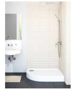 SCHEDPOL COMPETIA 100x100 brodzik półokrągły, biały