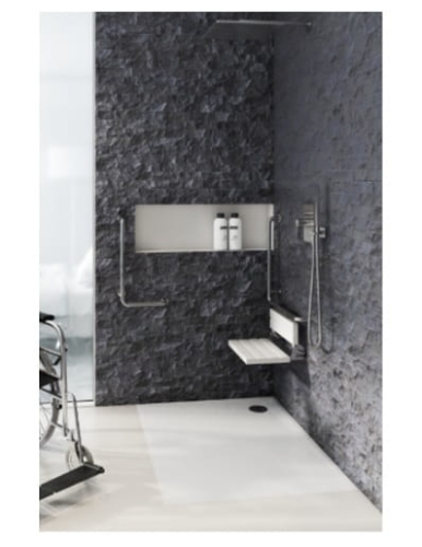SCHEDPOL ETRUSCO 120x80 brodzik kwadratowy, biały