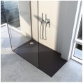 SCHEDPOL LIBRA BLACK STONE 80x120x3 brodzik prostokątny