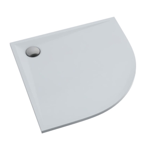 SCHEDLINE LIBRA SMOOTH WHITE 90x90 brodzik półokrągły, biały