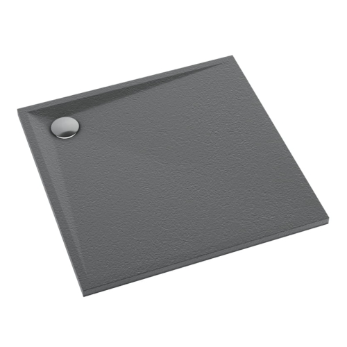 SCHEDPOL LIBRA ANTHRACITE STONE 80x80x3 brodzik kwadratowy