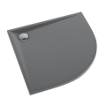 SCHEDPOL LIBRA ANTHRACITE STONE 80x80x3 brodzik półokrągły