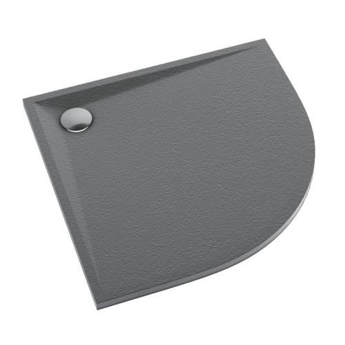 SCHEDPOL LIBRA ANTHRACITE STONE 80x80x3 brodzik półokrągły