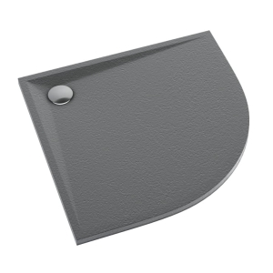 SCHEDPOL LIBRA ANTHRACITE STONE 90x90x3 brodzik półokrągły 
