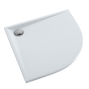 SCHEDPOL LIBRA WHITE STONE 90x90x3 brodzik półokrągły