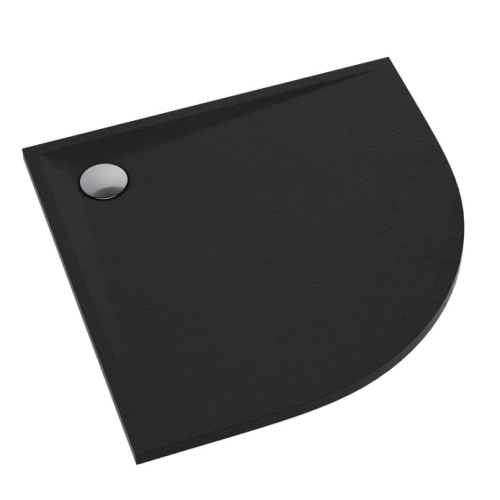 SCHEDPOL LIBRA BLACK STONE 80x80x3 brodzik półokrągły