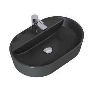 ELITA BABETTE umywalka nablatowa 62 cm, anthracite matt 