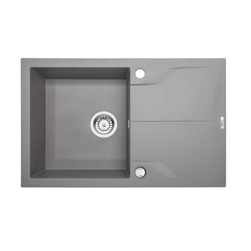 DEANTE ANDANTE FLUSH zlewozmywak granitowy, szary metalik 78 cm