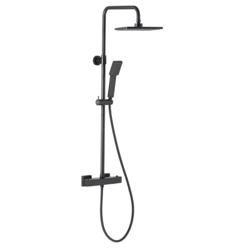 KFA LOGON bateria natryskowa termostatyczna z deszczownicą, czarna