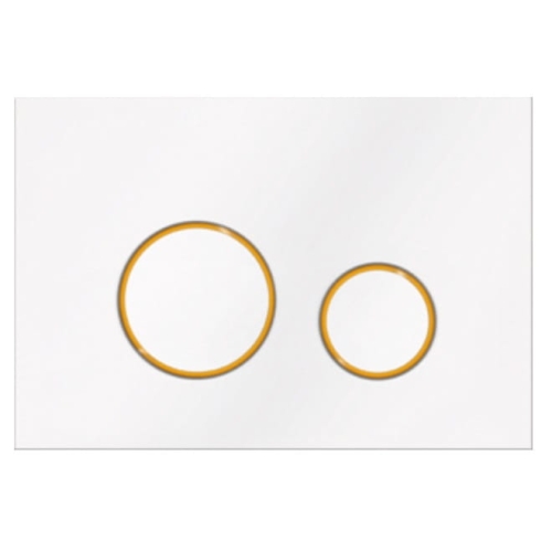 BLUE RAFA M11 przycisk spłukujący, biały/złoty połysk