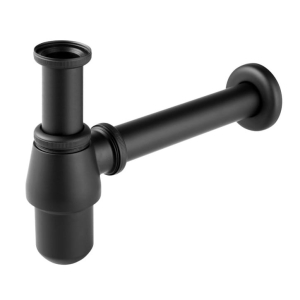 FERRO QUADRO półsyfon umywalkowy butelkowy, czarny