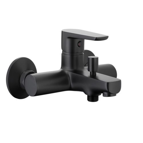 KFA NARVA bateria wannowo-natryskowa naścienna, czarna