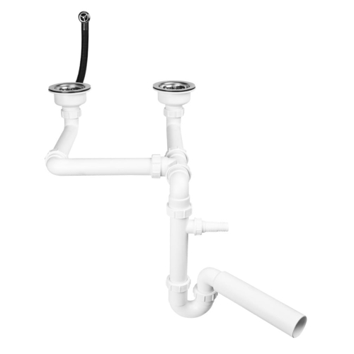 MCALPINE syfon zlewozmywakowy podwójny rurowy