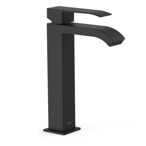 TRES CUADRO EXCLUSIVE bateria umywalkowa stojąca, czarna matowa