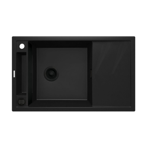 DEANTE MAGNETIC zlewozmywak granitowy, czarny 82 cm