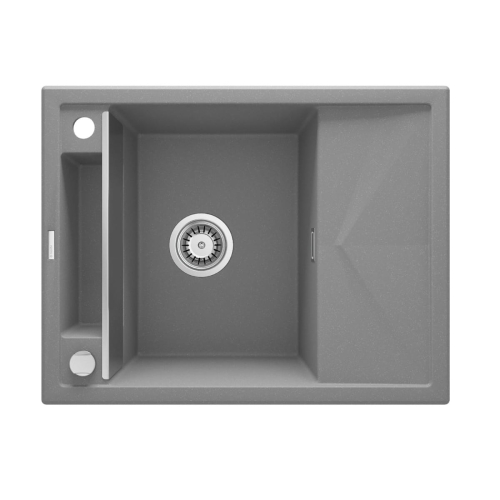 DEANTE MAGNETIC zlewozmywak granitowy, szary 64 cm