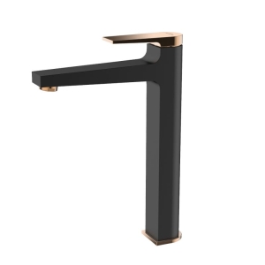 INVENA MIDNIGHT bateria umywalkowa stojąca, czarna