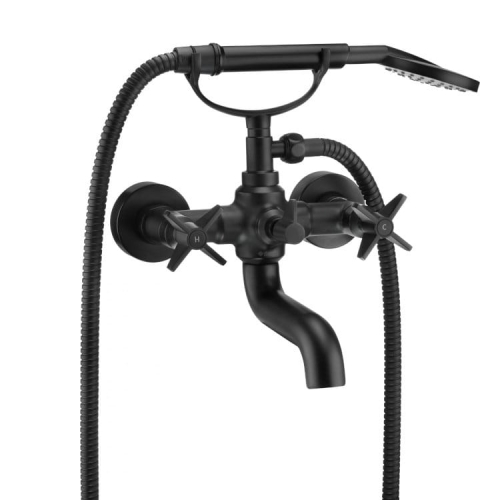 DEANTE TEMISTO NERO bateria wannowo-natryskowa naścienna, czarna