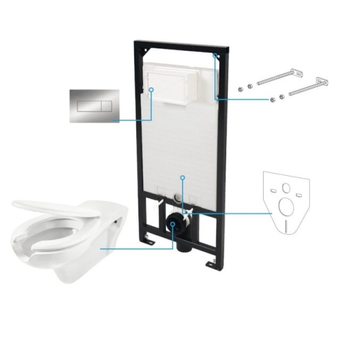 DEANTE VITAL zestaw stelaż z miską i deską, biały